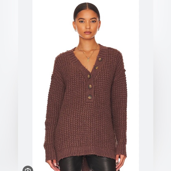 NWT Free People Whistle Thermal Henley Top! - Picture 6 of 8